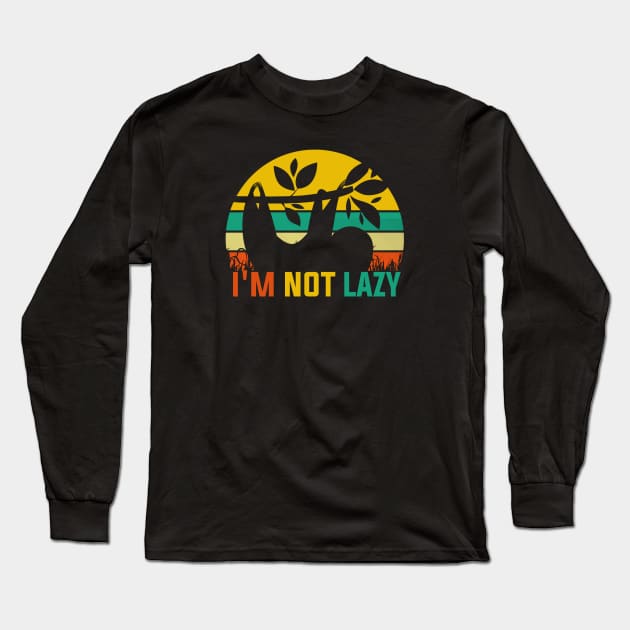 Funny Lazy Sloth Long Sleeve T-Shirt by Printnation
